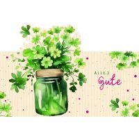 Allgemeine Wünsche Green Line Laser Art Karte mit...