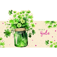 Allgemeine Wünsche Green Line Laser Art Karte mit...