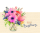 Genesung Green Line Laser Art Karte mit Umschlag Blumen in Vase