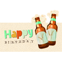 Geburtstag Green Line Laser Art Karte mit Umschlag Zwei...
