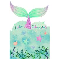 Geburtstag Green Line Laser Art Karte mit Umschlag...