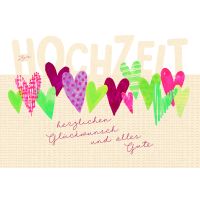 Hochzeit Green Line Laser Art Karte mit Umschlag Bunte...