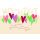 Hochzeit Green Line Laser Art Karte mit Umschlag Bunte Herzen