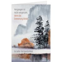 Trauer Beileidskarte Kondolenzkarte mit Umschlag - In...