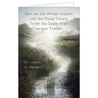 A - Trauer Beileidskarte Kondolenzkarte mit Umschlag -...