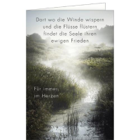 A - Trauer Beileidskarte Kondolenzkarte mit Umschlag -...