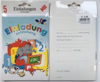 Einladungskarten zum Schulanfang - 5 Doppelkarten mit Briefumschlägen in der Packung - Karten im Format 11 x 15,5 cm – Benjamin Blümchen