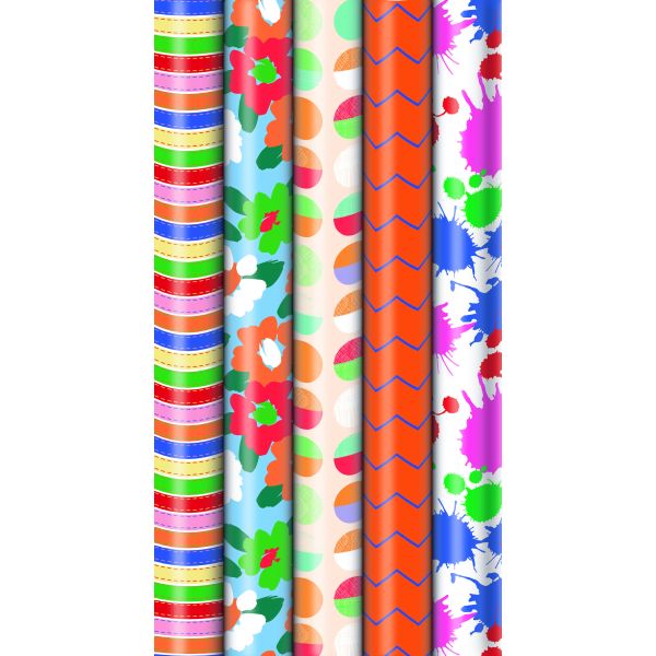 A Sortiment Geschenkpapier Enjoy Life - 25 Röllchen UVP: € 3,95 - Bundle 2024