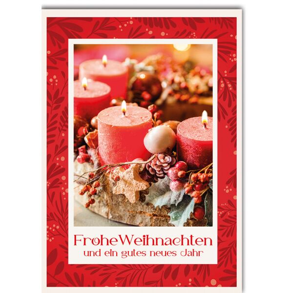 Weihnachten Adventskranz Weihnachtskarte mit Umschlag