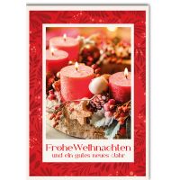 Weihnachten Adventskranz Weihnachtskarte mit Umschlag