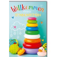 Geburt Baby Freudiges Ereignis Karte mit Umschlag Turm...