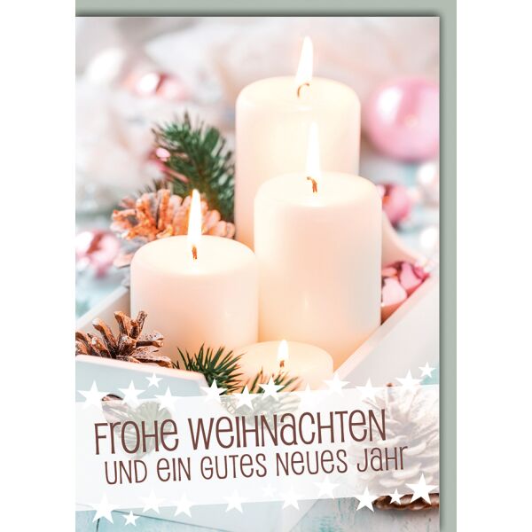 Weihnachten Brennende Kerzen Weihnachtskarte mit Umschlag Frohe Weihnachten gutes neues Jahr