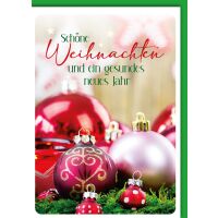 Weihnachten Weihnachtskugeln Weihnachtskarte mit Umschlag...