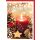 Weihnachten Brennende rote Kerze Weihnachtskarte mit Umschlag Frohe Weihnachten gesundes neues Jahr