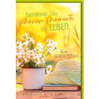 Geburtstag Karte mit Umschlag Gänseblümchen und...
