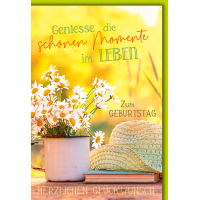 Geburtstag Karte mit Umschlag Gänseblümchen und...