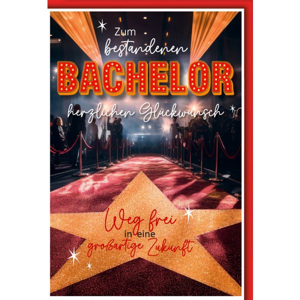 Bachelor Karte mit Umschlag Walk of Fame