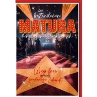 Matura Karte mit Umschlag Walk of Fame