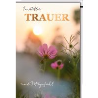 Trauer Beileid Kondolenzkarte mit Umschlag Stille Trauer,...