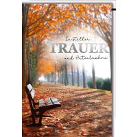 Trauer Beileid Kondolenzkarte mit Umschlag Stille Trauer,...