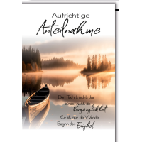 Trauer Beileid Kondolenzkarte mit Umschlag Aufrichtige...