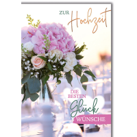 Hochzeitskarten Karte mit Umschlag Hortensienstrauß
