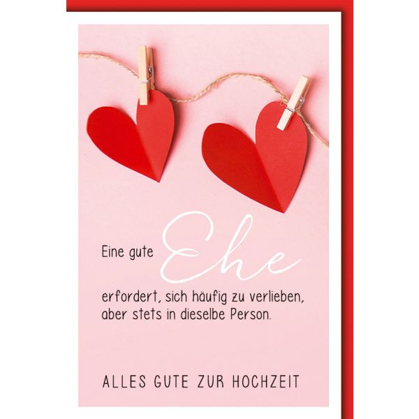 Hochzeitskarten Karte mit Umschlag Eine gute Ehe