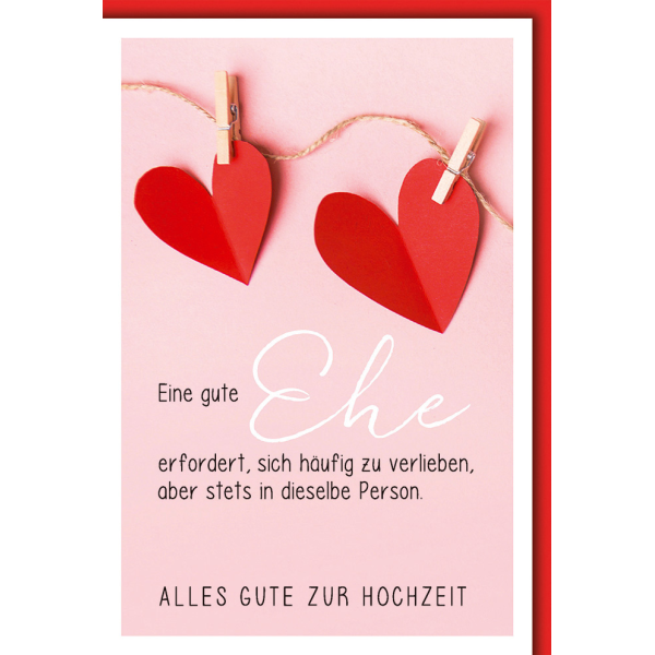 Hochzeitskarten Karte mit Umschlag Eine gute Ehe