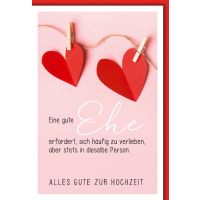 Hochzeitskarten Karte mit Umschlag Eine gute Ehe