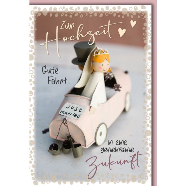 Hochzeitskarten Karte mit Umschlag Just married