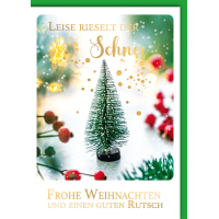 Weihnachtskarte mit Umschlag Leise rieselt der Schnee