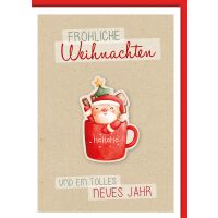 Weihnachten Nikolaus in Tasse fröhliche Weihanchten...