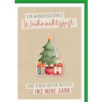 Weihnachten Baum, Geschenke gezeichnet wunderschönes...