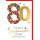80. Geburtstag Karte mit Umschlag Marienkäfer