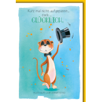Geburtstag Karte mit Umschlag Erdmännchen mit...