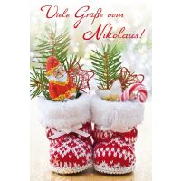 Nikolaus Glückwunschkarte mit Briefumschlag Viele...
