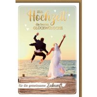 Hochzeitskarten Karte mit Umschlag Sprung vom Steg