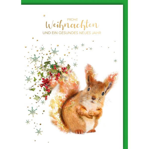 Weihnachten Eichhörnchen Weihnachtskarte mit Umschlag