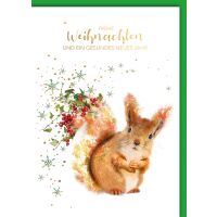Weihnachten Eichhörnchen Weihnachtskarte mit Umschlag