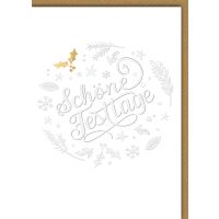 Weihnachten Schrift Schöne Festtage Weihnachtskarte...