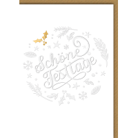 Weihnachten Schrift Schöne Festtage Weihnachtskarte...
