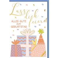 Geburtstag Karte mit Umschlag Lass dich feiern...