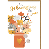 Geburtstag Karte mit Umschlag Gezeichneter...