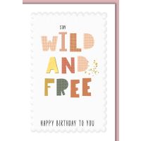 Geburtstag Karte mit Umschlag Wild & free plastikfrei...