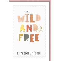 Geburtstag Karte mit Umschlag Wild & free plastikfrei...