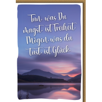 Allgemeine Wünsche Karte mit Umschlag Glück und...