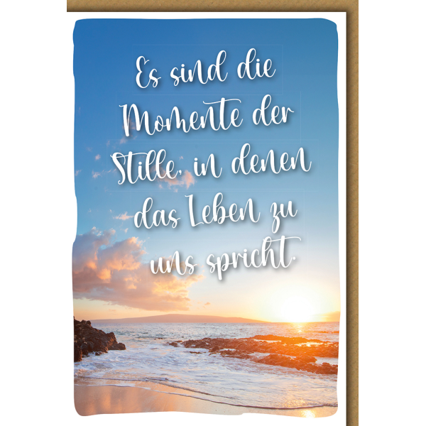 Allgemeine Wünsche Karte mit Umschlag Momente der Stille