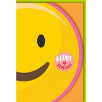 Geburtstag Karte mit Umschlag Schallplatte als Smiley