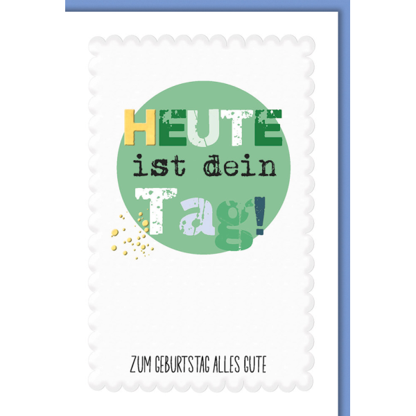 Geburtstag Karte mit Umschlag Dein Tag Button