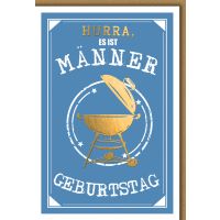 A Geburtstag Karte mit Umschlag Männer, Grill